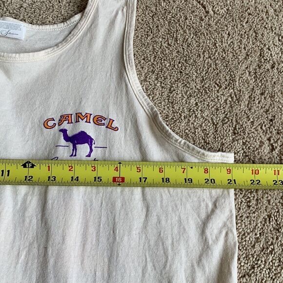 CAMEL Vintage Premium Taste Cotton USA Cream Tank Made in USA‎ Size XL - Picture 10 of 10